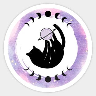 Saturn Cat Sticker